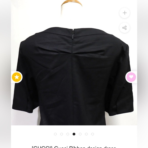🎈SOLD.  🎈GUCCI little black wool mix dress Size 42 (6-8) - Picture 9 of 10